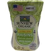 Sunview Organic Green Raisins - 3 15 Oz. Canisters