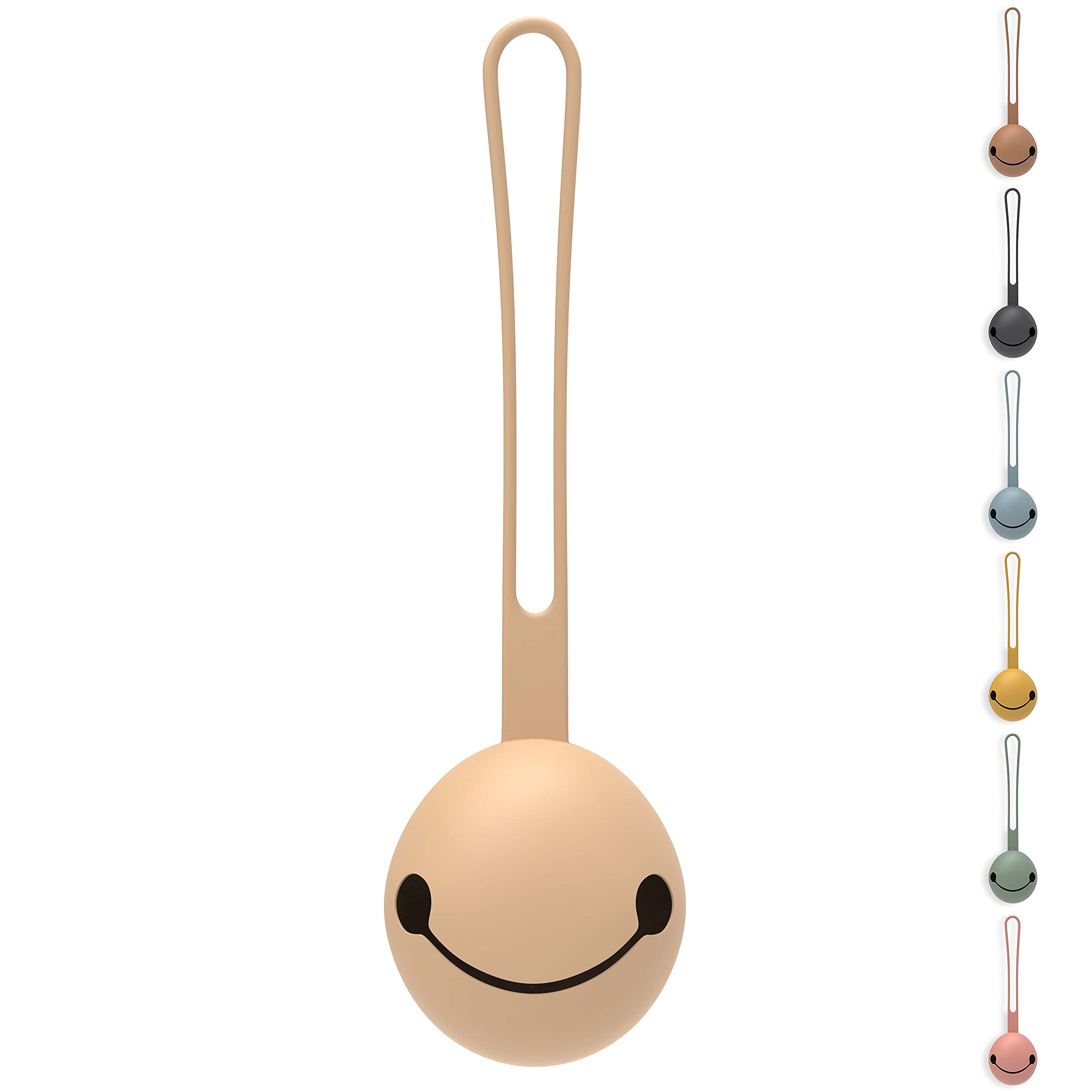 Dummy holder for babies and toddlers for dummy storage made of BPA- silicone | dummy box for on the go on the changing bag (cream/beige)