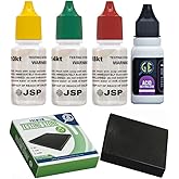 Gemtone Gold Testing Kit, 10K 14K 18K Testing Solutions with Stone, Professional Jewelry Purity Test Set, USA