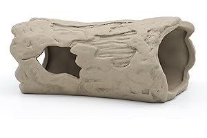 pewyoke Aquarium Betta Fish Cave Accessories, Ceramic Hideaway Rock Cave for Aquatic Pets,Rock Cave Decor for Shrimp Cichlid Hiding Breeding Betta Toys Hideout Stones House (HO201)