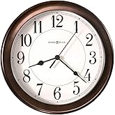 Howard Miller Fruitland Wall Clock II 549-683 &ndash; 8.5-Inch Round Oil-Rubbed Bronze Finished Case, Modern Home Decor, Quartz Movement Timepiece, 3-Point Secure Screw Mount System
