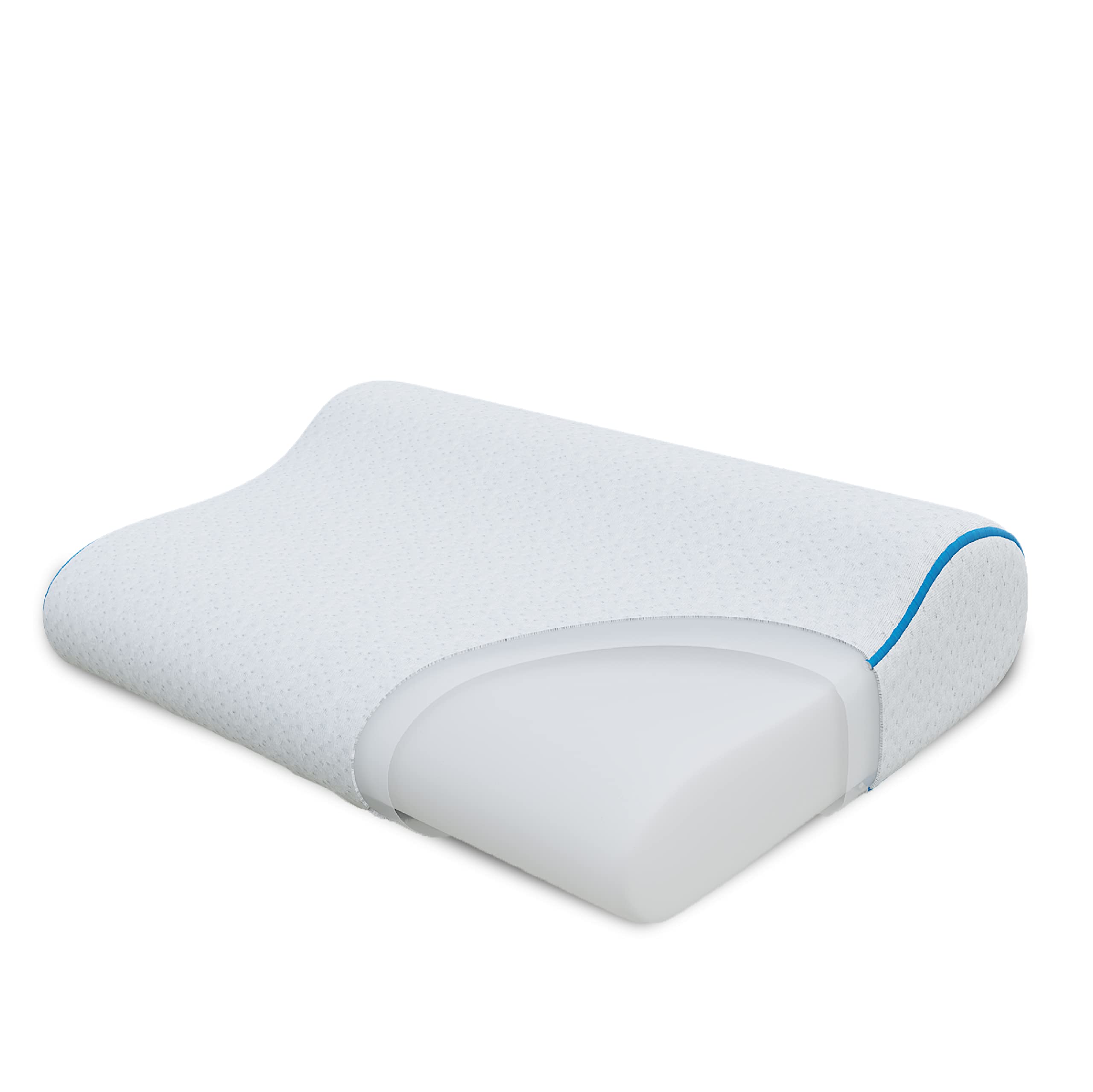 Dreamzie - Memory Foam Pillow - Made in EU, OEKO-TEX® & CertiPUR - Bamboo Cover - Orthopaedic Neck Pillow Reduces Pain - Anti-Snoring