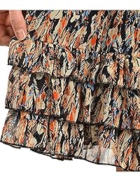 Vestido estampado de plumas Scully para mujer