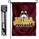 College Flags & Banners Co. Loyola Chicago Ramblers Garden Flag with Pole Stand Holder