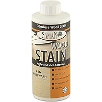 SamaN Interior Water Based Wood Stain - Natural Stain for Furniture, Moldings, Wood Paneling , Cabinets (Whitewash TEW-116-12