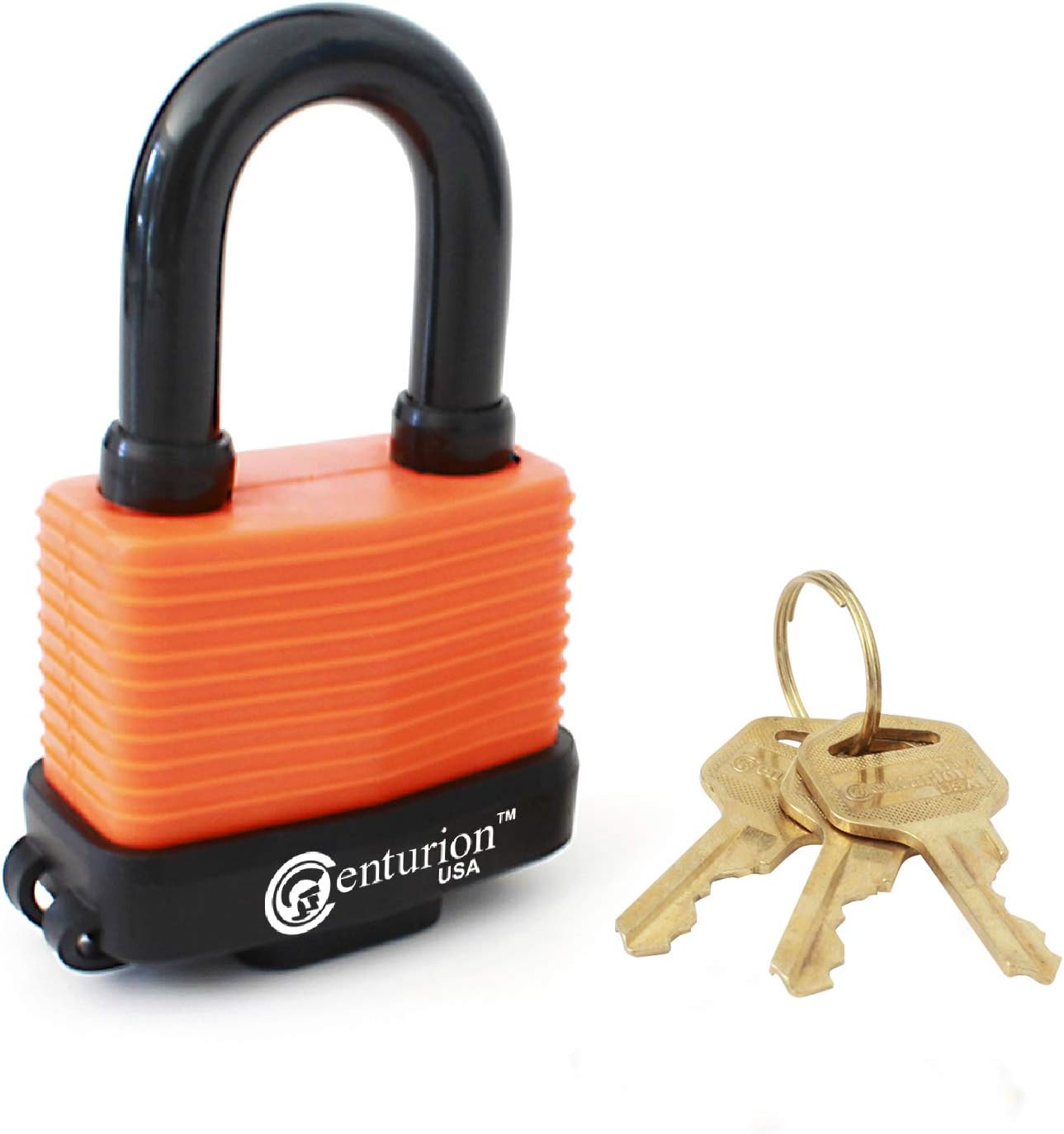 Centurion WPP Laminated Waterproof Padlock, Wide Body - Weather Resistant Outdoor Padlock, 3 Keys Included (60mm Body)