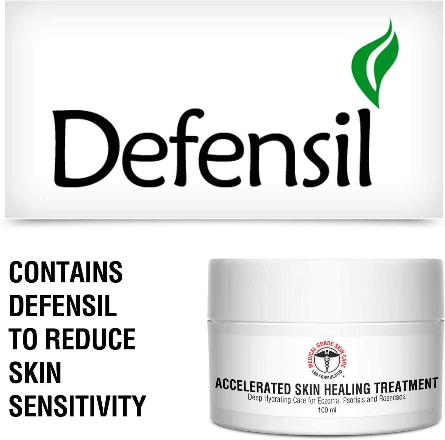 Eczema, Rosacea, Dermatitis, and Psoriasis Cream - Medical Grade Accelerated Skin Healing Treatment, Deep Hydrating Skin Lotion, Instant Skin Relief: Health & Personal Care
