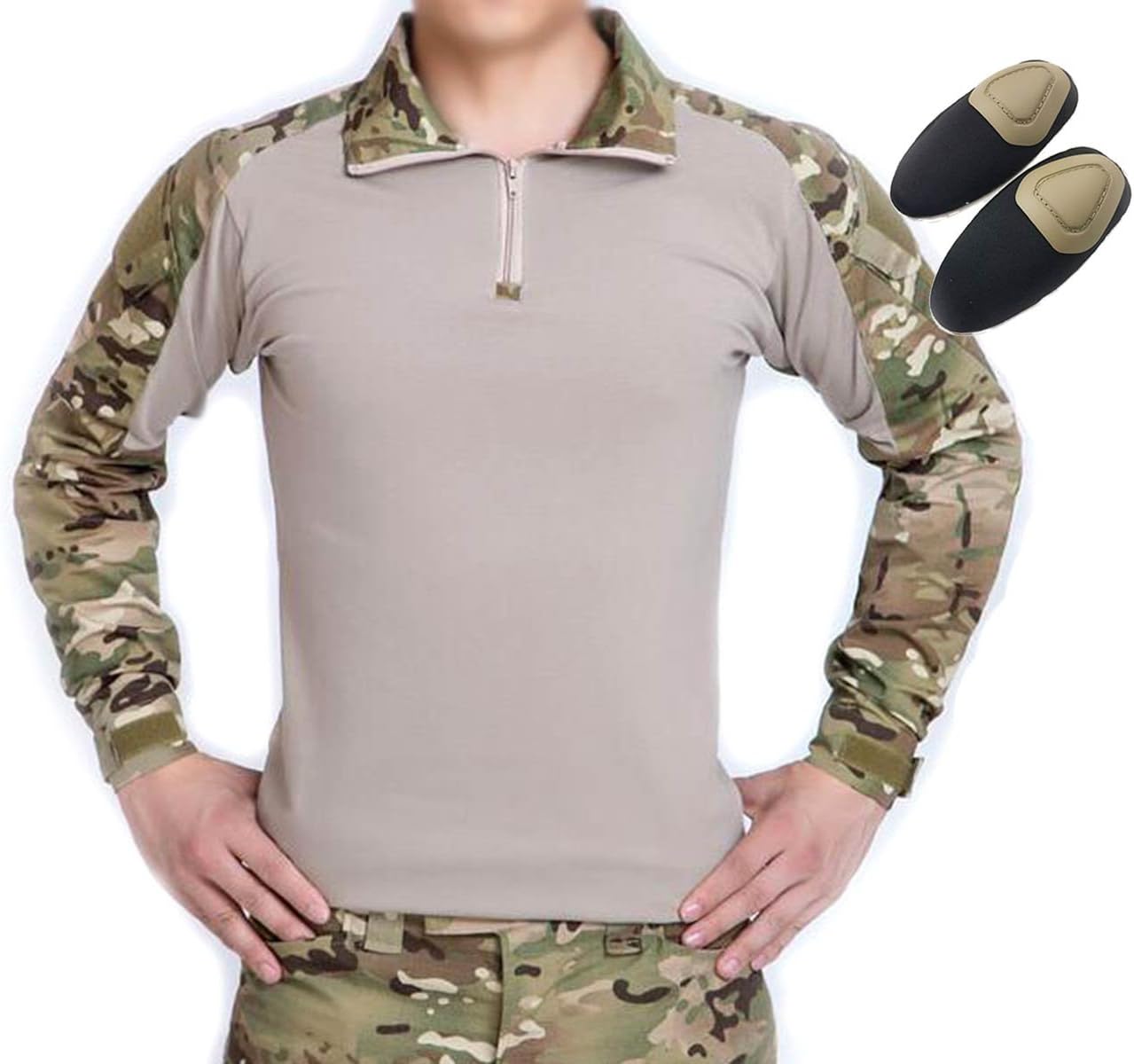 H World ShoppingHANSTRONG Gear Tactical Hunting Military Long Sleeve Shirt with Elbow Pads
