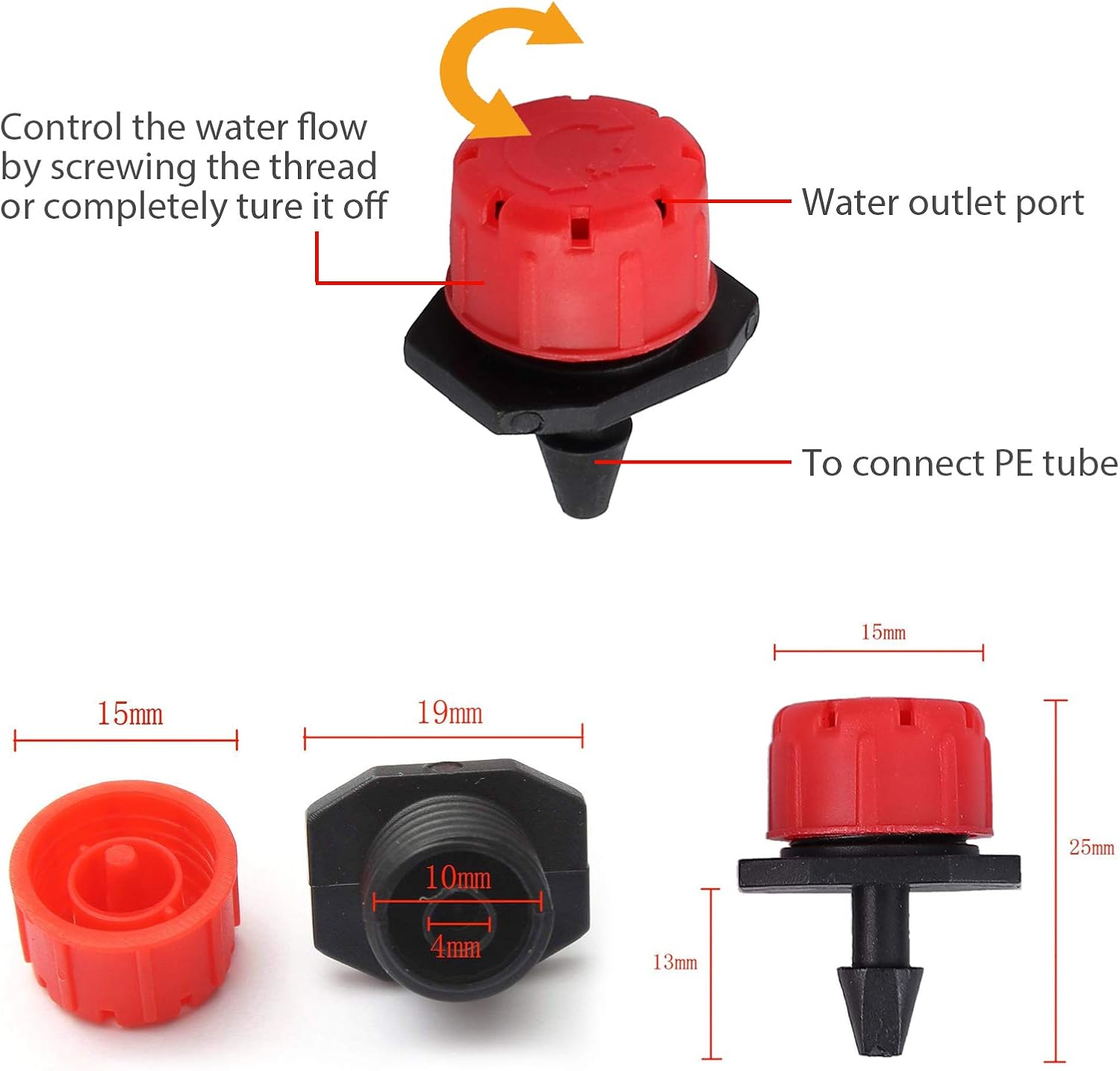 25m Dripper Plant Self Watering Garden Hose Micro Drip Irrigation ...