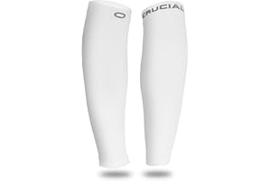 CRUCIAL COMPRESSION Calf Compression Sleeve for Men & Women (20-30mmHg) - Best Calf Compression Socks for Running, Shin Splint, Calf Pain Relief, Leg Support Sleeve for Runners, Medical, Air Travel, Nursing, Cycling