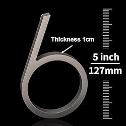 nanlyiau 5in 3D Adhesive door number house numbers