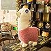 Plush Alpaca Toy Large Llama Pink White 18