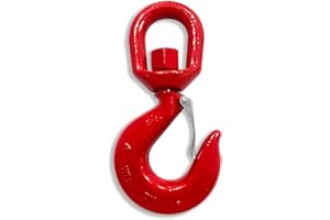 AYAYGD 11 Ton Heavy Duty Swivel Hook, 360 Degree Crane Swivel Lifting Hook with Safety Latch, 24250 lbs Rotating Hoist Hooks Swivel Eye Sling Hook, Universal G80 Swivel Chain Hooks for Lifting Chains