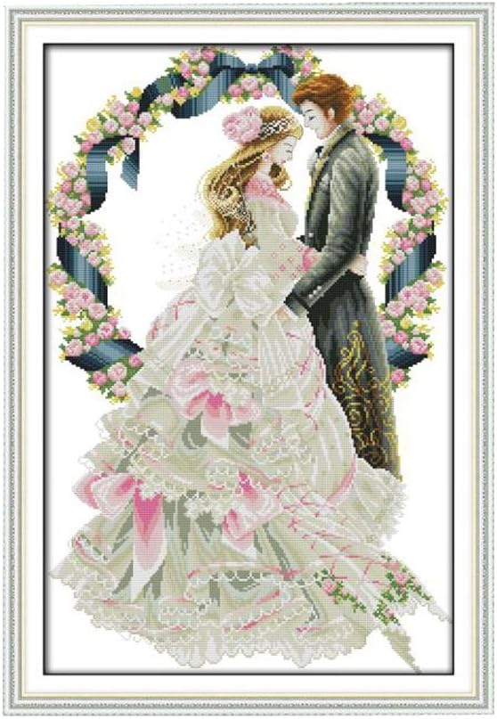 Wedding Stamped Cross Stitch Kits Bride and Groom Acurate PrePrinted