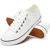 Women Canvas Sneaker Slip On Non Slip Casual Shoes Lace Up Canvas Low Top White Shoes Loafers for Women Fashion Black Sneaker