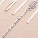 Yanstar Ivory Sash Bridal Thin Rose Gold Wedding Belts Clear Crystal Appliques With Ribbons For Bridal Gowns-18.1In2In