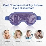 NEWGO Cooling Eye Mask Reusable Hot Cold Therapy Violet Blue view 2