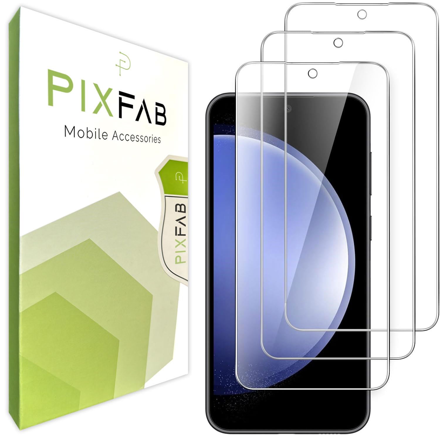 PIXFAB for TCL 50 SE Tempered Glass, Screen Protector Anti Scratch and Anti Shatter Film, [Case Friendly] HD Clear Premium, 9H Tempered Glass [Pack of 3]