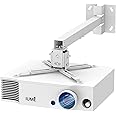 IUMÉ White Projector Mount, Extending Wall Ceiling Projection Bracket Height Adjustable Projection, 44 pounds Load Capacity with Universal Mounting for Most Projectors