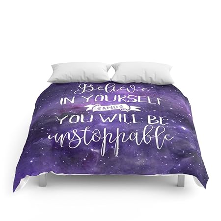 Society6 Believe In Yourself Quote Comforters Queen 88 X 88