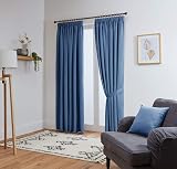John Aird Blackout Curtains Pencil Pleat with Tie Backs Blue 66 x 72 inches 2 view 2