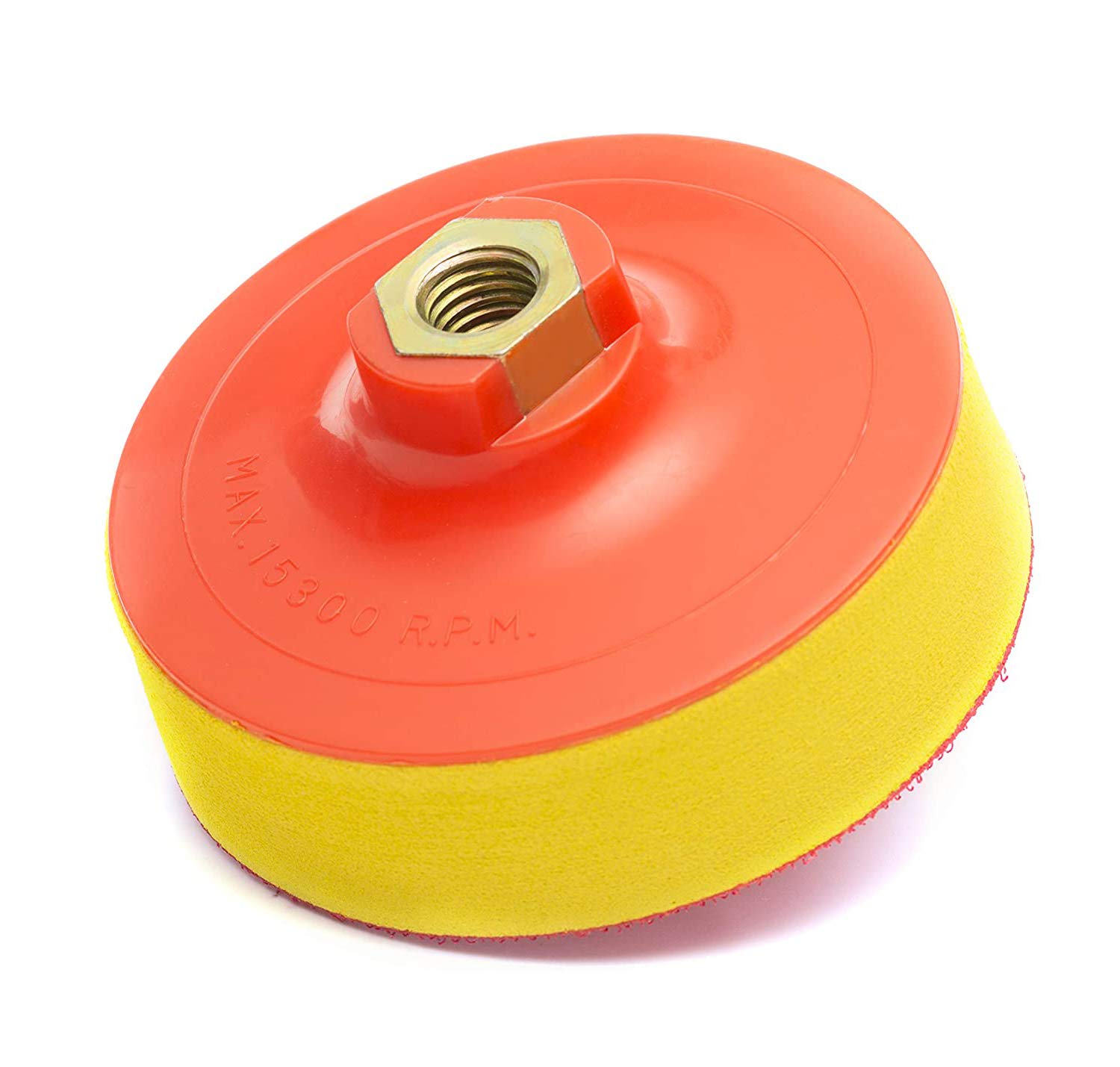 Glass Polish 4 inch (100mm) Buffing Backing Pad for Rotary Polishing Machines with M14x2 Thread and Hook and Loop Fastener - GP12631