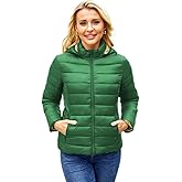 MODERN BUBBLE Lightweight Puffer Jacket Womens Winter Coats with Hood Packable Down Jacket Women Quilted Coat