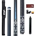 CRICAL Carbon Fiber Pool Cue Stick 58" Billiard Cue Sticks Professional Low Deflection Pool Sticks with 3/8 * 8 Pin Joint and 12.5mm Tip