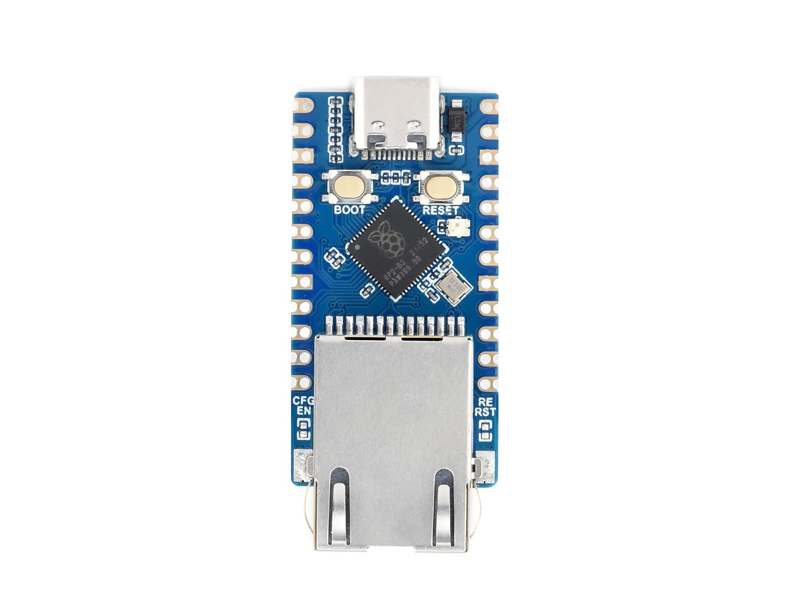 RP2040-ETH Mini Development Board RP2040 Ethernet Port Module Based on RP2040 Dual Core Processor，High-Performance Pico-Like MCU Board,USB-C Connector，RJ45 Ethernet Port