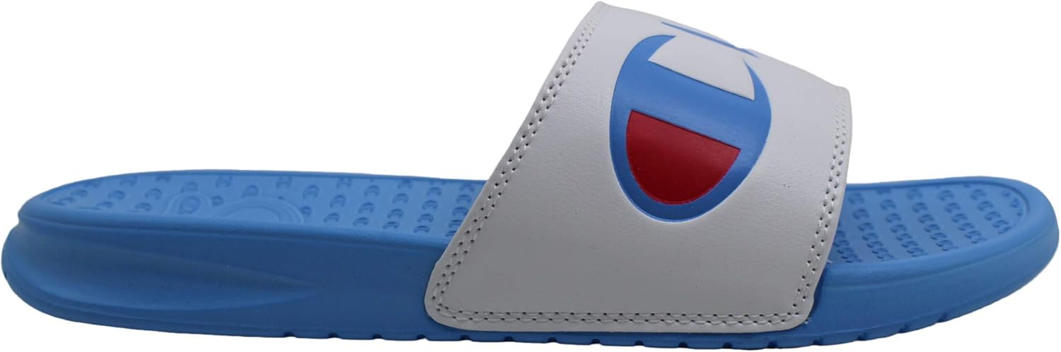 Amazon.com | Champion Womens Super Split Script Slide, Adult, Black/Rainbow, 8 M US | Slides