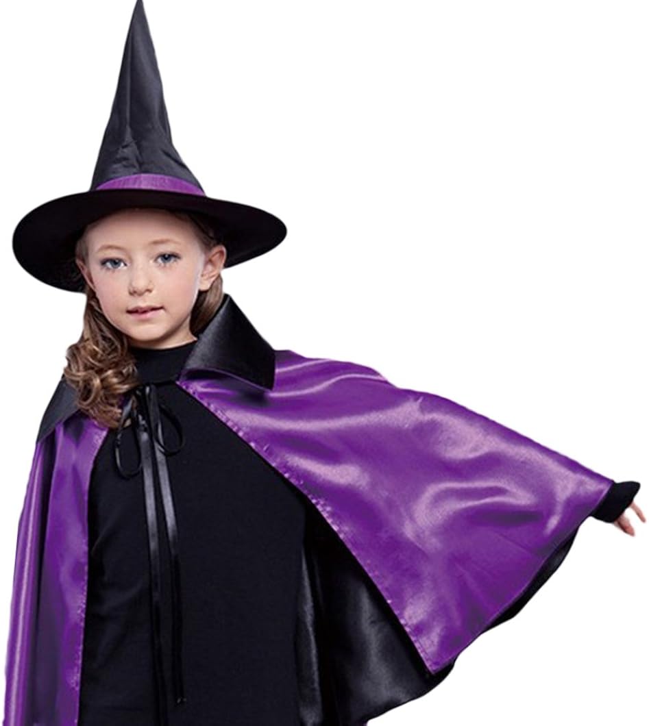 Amazon Com Children Cloak Halloween Costumes Hat Ghost Cape