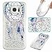 Urberry S7 Edge Running Glitter Cover, Creative Design Flowing Liquid Floating Luxury Bling Glitter Sparkle Hard Case for Samsung Galaxy S7 Edge with a Screen Protector (Silver)