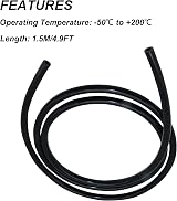 LAVMHAB Silicone Tube 10mm ID x 14mm OD 1.5m Black Flexible Rubber Air Water view 5