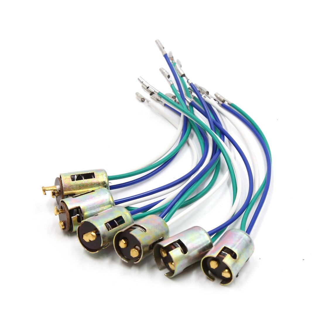 Photo 1 of uxcell 6pcs 1157 LED Light Bulb Car Brake Lamp Extension Wire Socket Holder Connecter