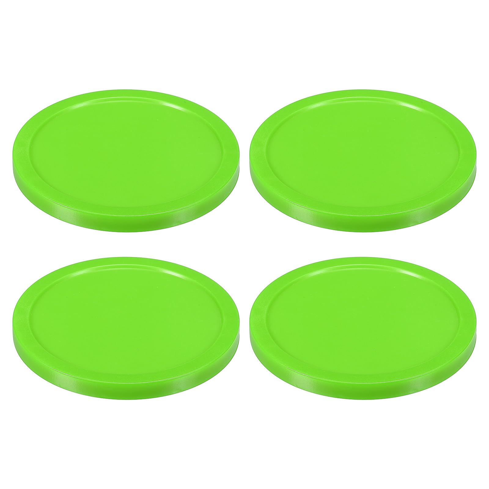 PATIKIL Air Hockey Pucks 3.2 Inch, 4Pcs Air Hockey Heavy Replacement Pucks for Game Tables Equipment Accessories, Light Green — image 1