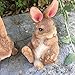 Resin Outdoor Decor Fleshcolor Bunny Garden Rabbits Statue Lawn Decoration 3.5 inches