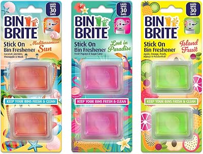 ZOPPER Bin Freshener Stick On 6 Pack Odor Eliminator & Deodoriser