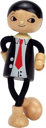 Hape E3505 Modern Family Dad Bendable Wooden Figure Toy for Kids 3+ view 2