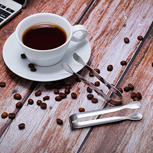 image for Sugar Tongs,Elitlife Pack of 4 Mini Ice Tongs for Bucket,Stainless Ste
