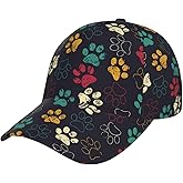 Dog Paw Print Baseball Cap Workout Hats with Adjustable Strap for Men & Women Dad Hat Snapback Hat