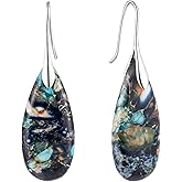 SELOVO Stone Fishhook Dangle Drop Earrings Statement Earrings for Women Stone