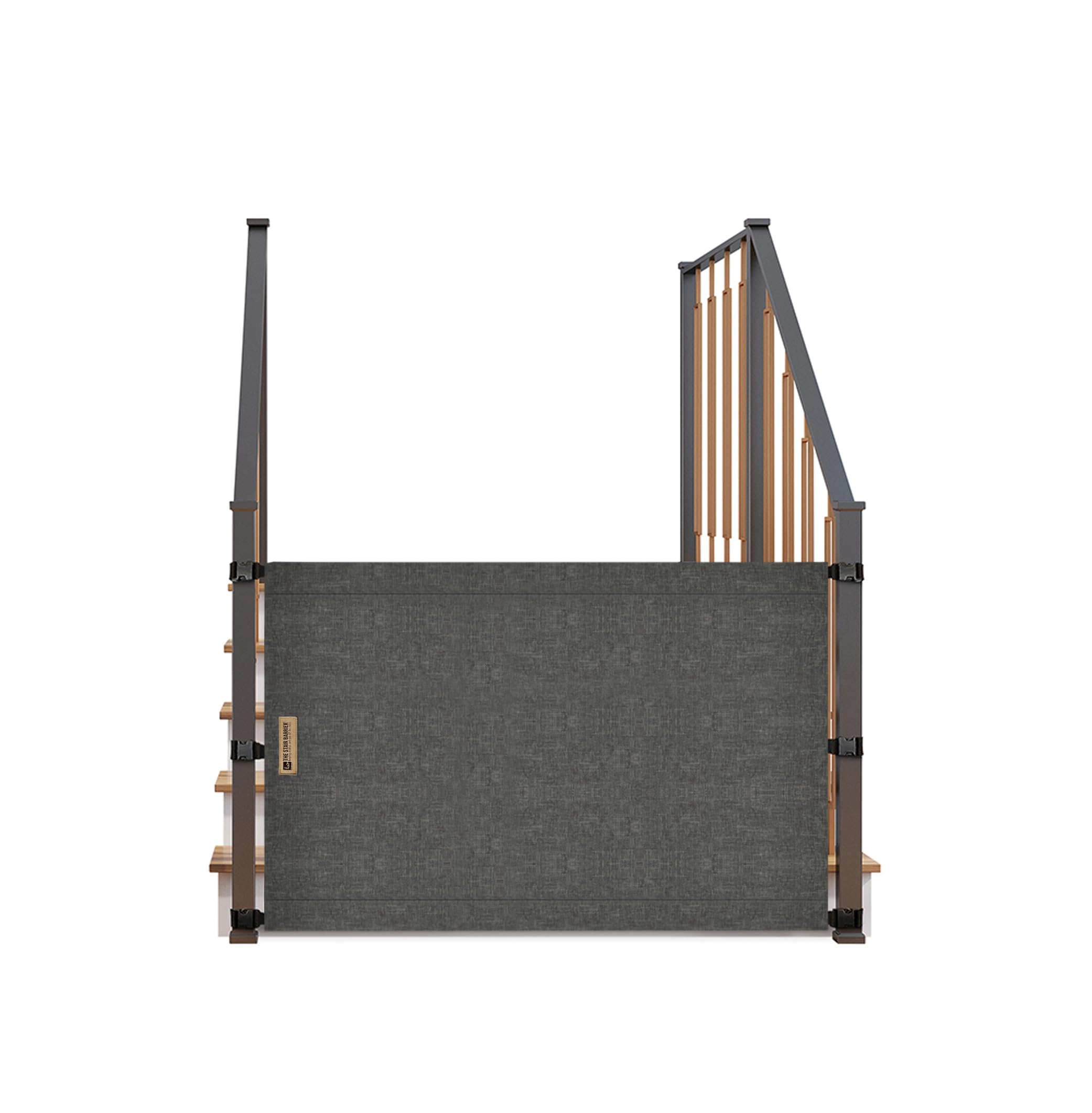 The Stair Barrier Baby and Pet Gates: No-Drill Portable Banister