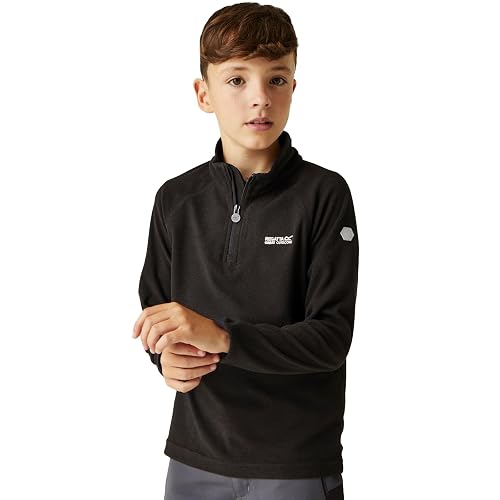 Regatta Loco Half Zip Fleece Black 9-10yrs
