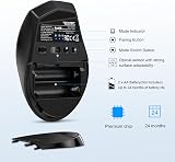 TECKNET Wireless Bluetooth Mouse 3 Devices 4800 DPI Silent Click Grey view 7