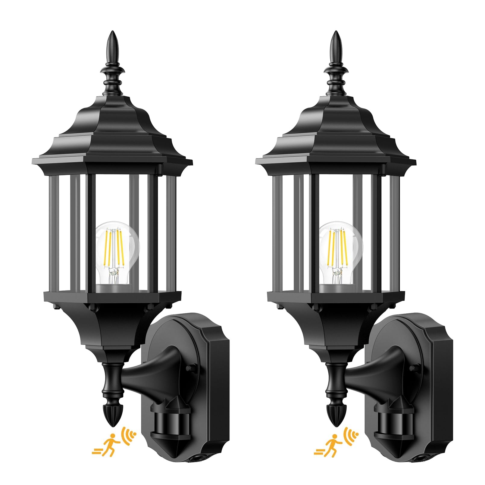 Photo 1 of Redluck Motion Sensor Outdoor Lights, 2 Pack 16 inch Dusk to Dawn Outside Porch Lights, Waterproof Anti-Rust Aluminum Outdoor Wall Lights Exterior Lighting Fixtures for House, Garage, Front Door