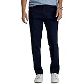 Haggar Mens Premium No Iron Khaki Slim Fit Flat Front Casual Pant