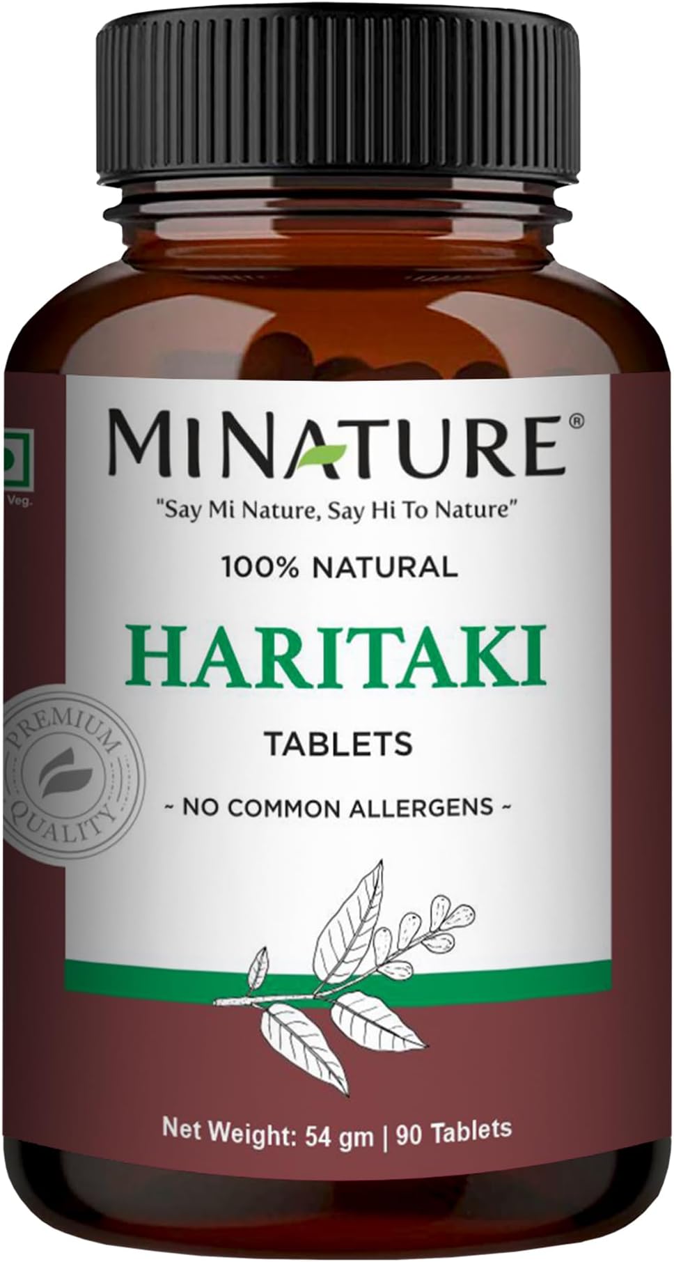 Minature Mi Nature Haritaki Tablets 90 x 1000 mg Harad
