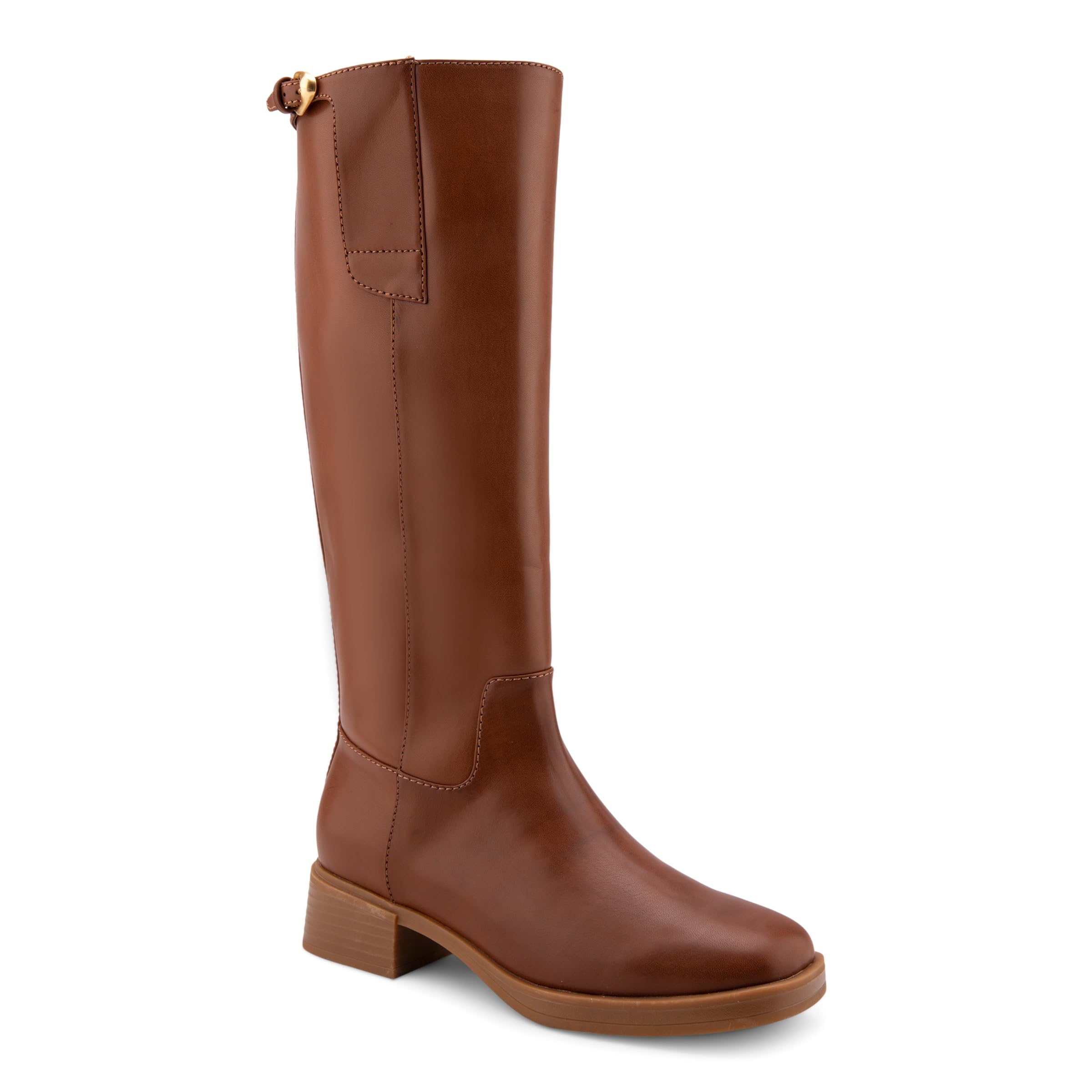 Condition photo showing New/Like New for aerosoles women's della knee high boot, tan faux leather, 8.5w