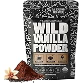 Wild Foods Organic Vanilla Bean Powder - All Natural Pure Vanilla from Madagascar - For Baking Cooking Coffee Flavoring & Smo