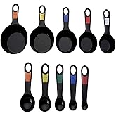 Farberware - Measuring Set, Accurate & Durable Kitchen Measuring Cups and Spoons (Black, 10 Piece)